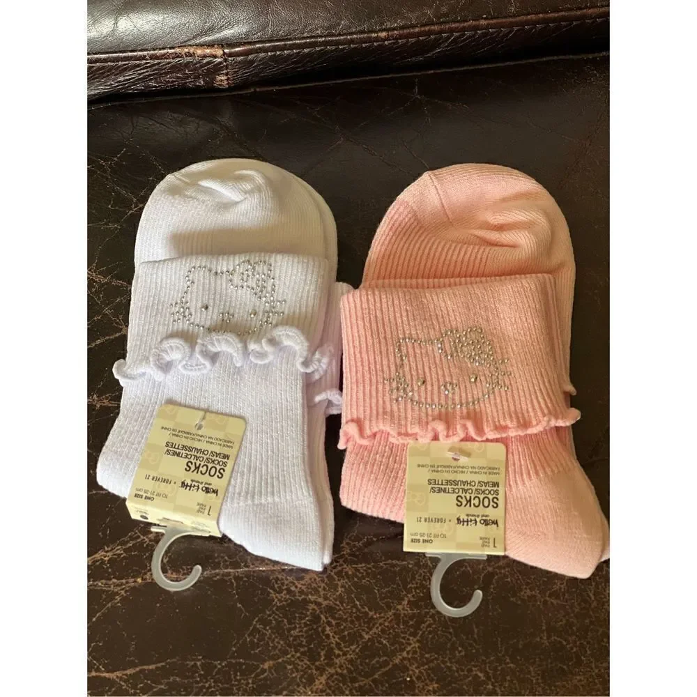 Hello Kitty x Forever 21 Ruffle Cuff Socks pink only